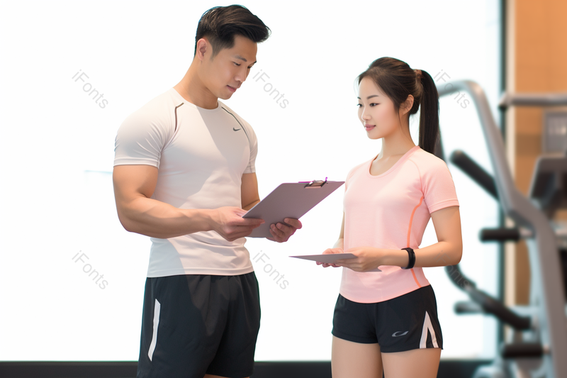 健身房男教练培训女学员健身锻炼强身健体将康生活实拍锻炼背景,高清,摄影图,摄影图片,图片大全,摄影图免费下载